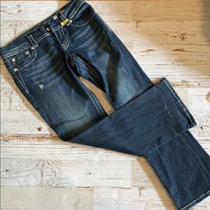 Ladies Miss Me Jeans size 31 Starched and blingy